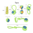 Ensemble de 7 jouets à mâcher durables pour chien en corde de couleur avec différentes formes et tailles