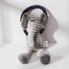 Jouet chien peluche éléphant avec corde, idéal pour les jeux interactifs des chiens
