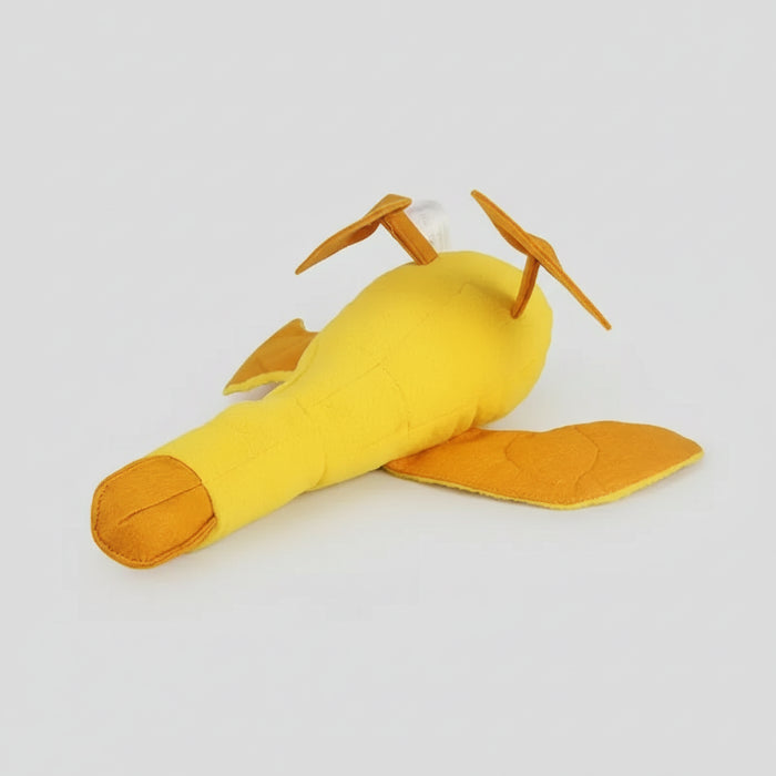 Jouet distributeur de croquettes pour chien en forme de volaille avec des couleurs vives et texture douce