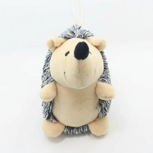Jouet doux pour chien hérisson en peluche beige et gris Oscar et Plume