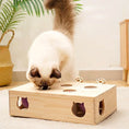 Load image into Gallery viewer, Jouet en bois interactif pour chat - Oscar et Plume
