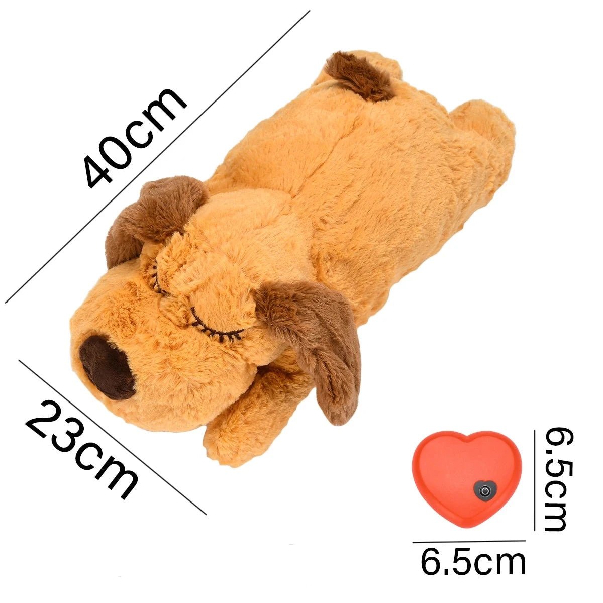 Jouet en peluche avec battement de coeur pour chien Oscar et Plume