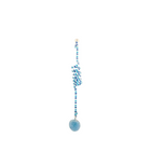 Jouet interactif pour chat en bleu avec une corde spiralée pour le divertissement des félins