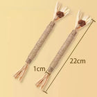 Jouet naturel pour chat en corde de 22 cm avec franges pour jeu et stimulation
