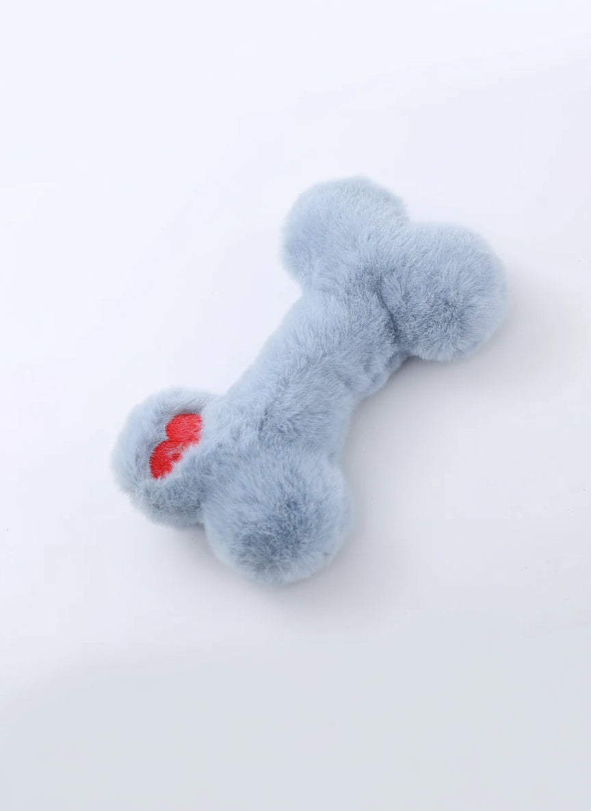 Jouet os en peluche pour chien doux et moelleux de la marque Oscar et Plume