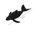 Jouet pour chat en forme de baleine noire de 16 cm pour le divertissement des félins