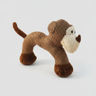 Jouet pour chien en forme de singe en tissu résistant avec détails marron et beige Oscar et Plume