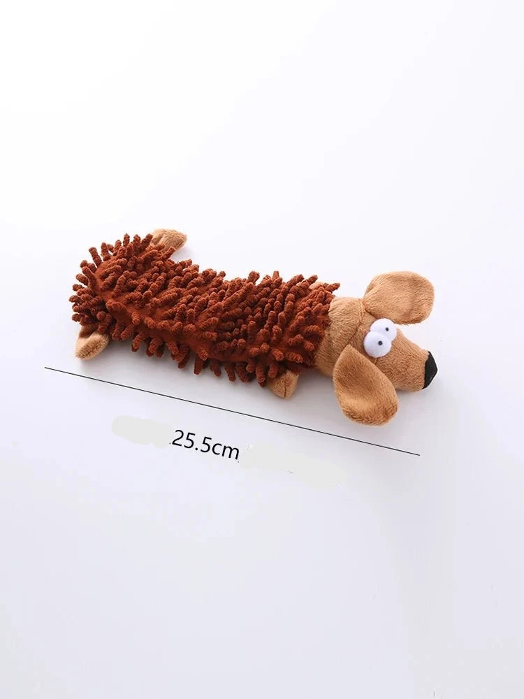 Jouet sonore en peluche pour chien Oscar et Plume Marron