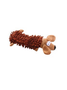 Jouet sonore peluche pour chien en forme de chien marron mesurant 25,5 cm