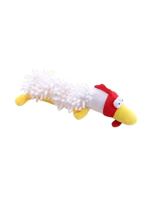 Jouet sonore peluche pour chien en forme de poulet de 27 cm, idéal pour le jeu et la détente de votre animal.