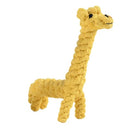 Jouet à mâcher pour chien en corde tressée jaune en forme de girafe par Oscar et Plume