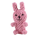 Jouet à mâcher pour chien en corde rose en forme de lapin par Oscar et Plume