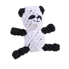 Jouet à mâcher pour chien en forme de panda en corde tressée noir et blanc Oscar et Plume
