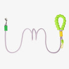 Laisse confortable pour chien Oscar et Plume avec poignée verte ergonomique et corde résistante