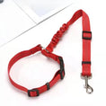 Load image into Gallery viewer, Laisse de ceinture de sécurité pour chien ou chat Oscar et Plume Rouge
