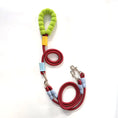 Charger l'image dans la visionneuse de la galerie, Laisse double pour chien Oscar et Plume avec poignées colorées et design ergonomique
