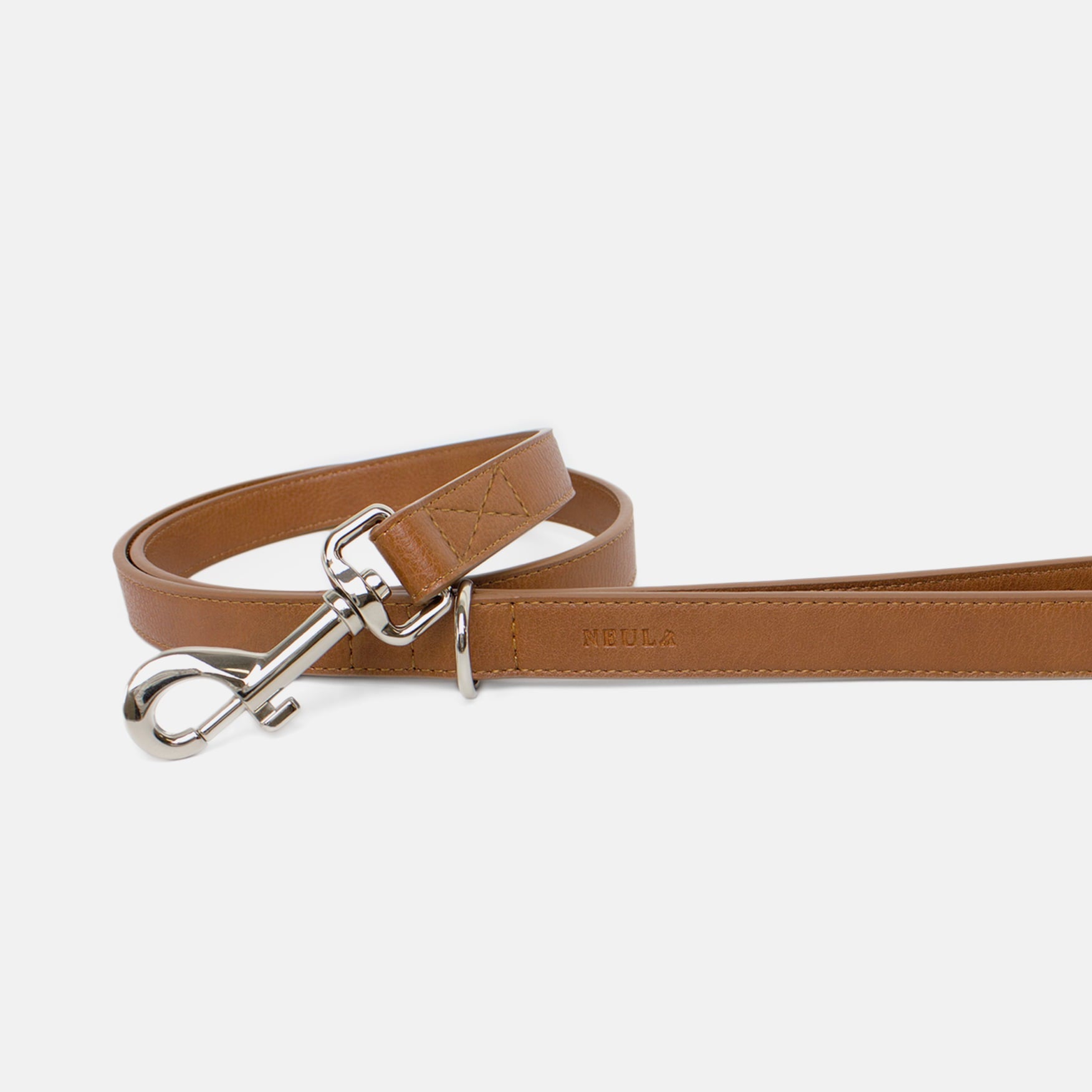 Laisse en Cuir Vegan Pour Chien Élégant et Chic Oscar et Plume Gris / XS