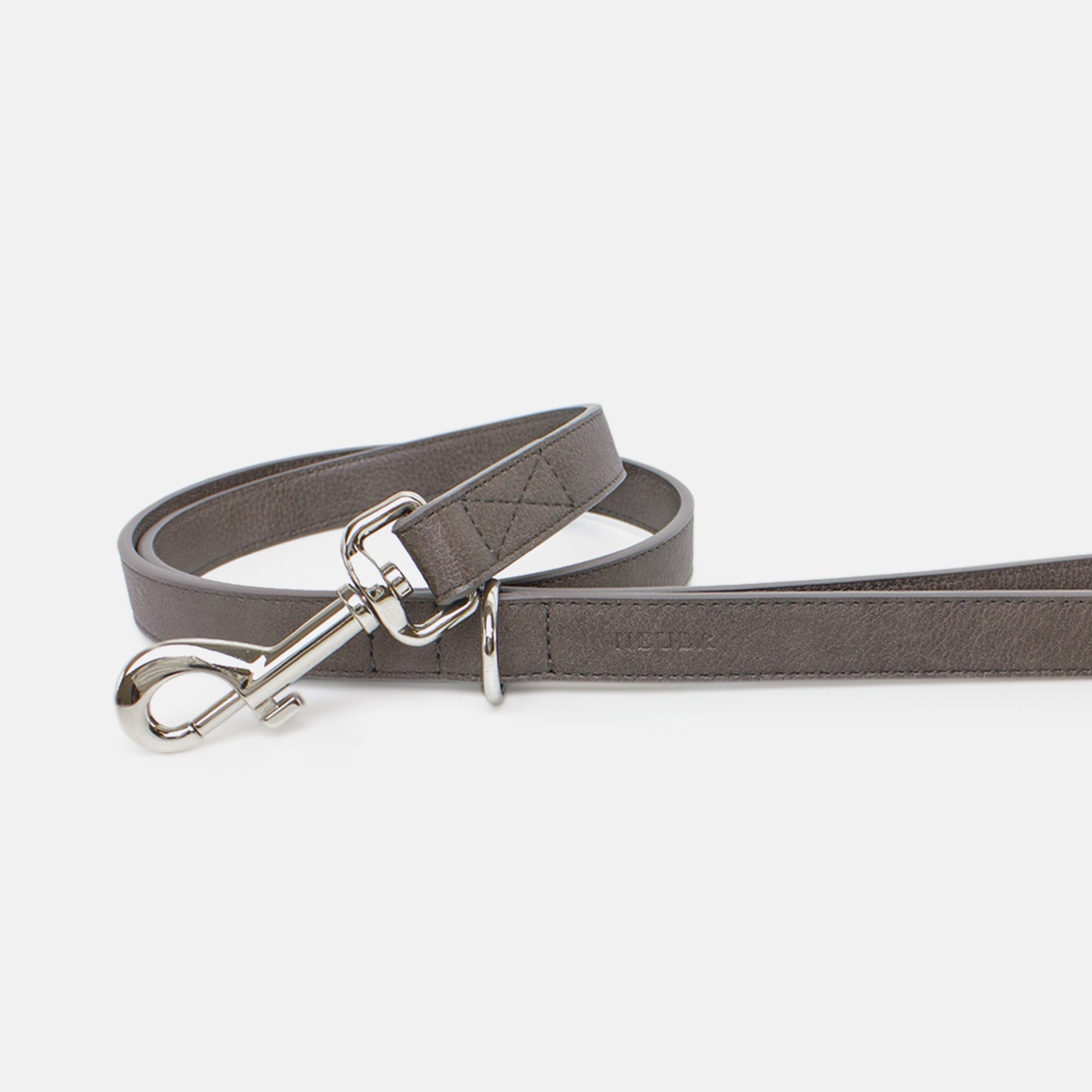 Laisse en Cuir Vegan Pour Chien Élégant et Chic Oscar et Plume Gris / XS