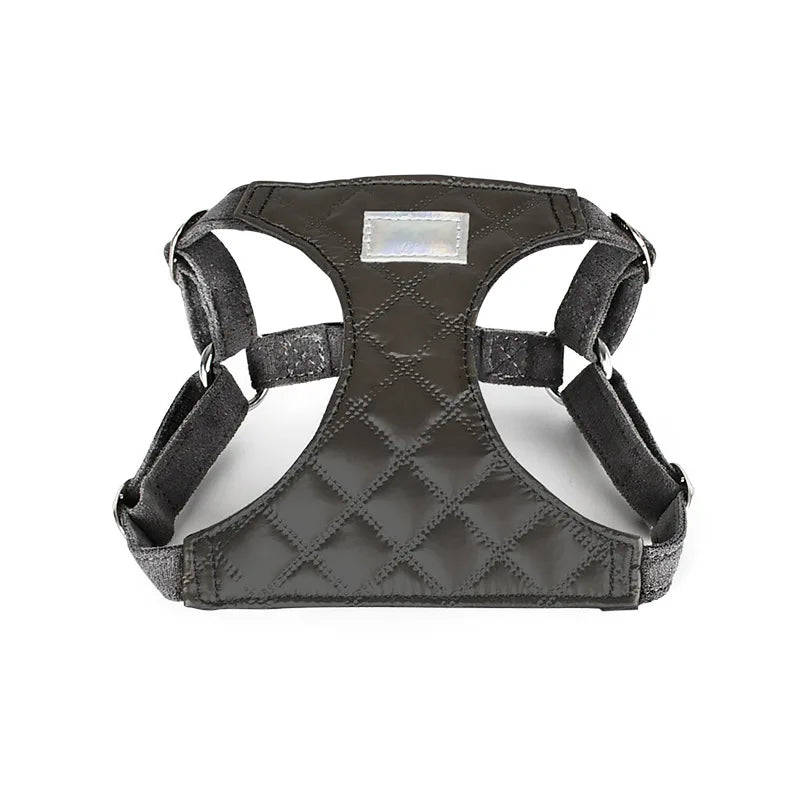 Harnais matelassé noir Oscar et Plume pour chien, idéal avec une laisse et harnais pour chien