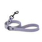 Laisse imperméable pour chien grise avec mousqueton noir résistante et facile à nettoyer