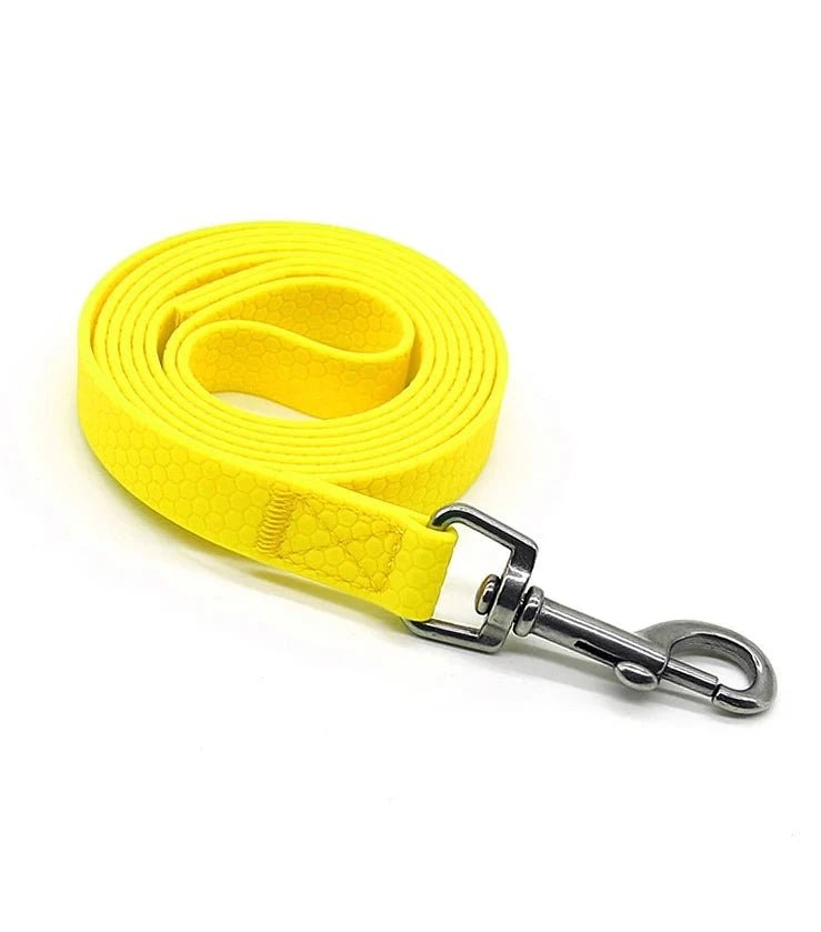 Laisse longue de 3, 5 ou 10 mètres imperméable pour chien, 9 couleurs Oscar et Plume Jaune / 3 mètres