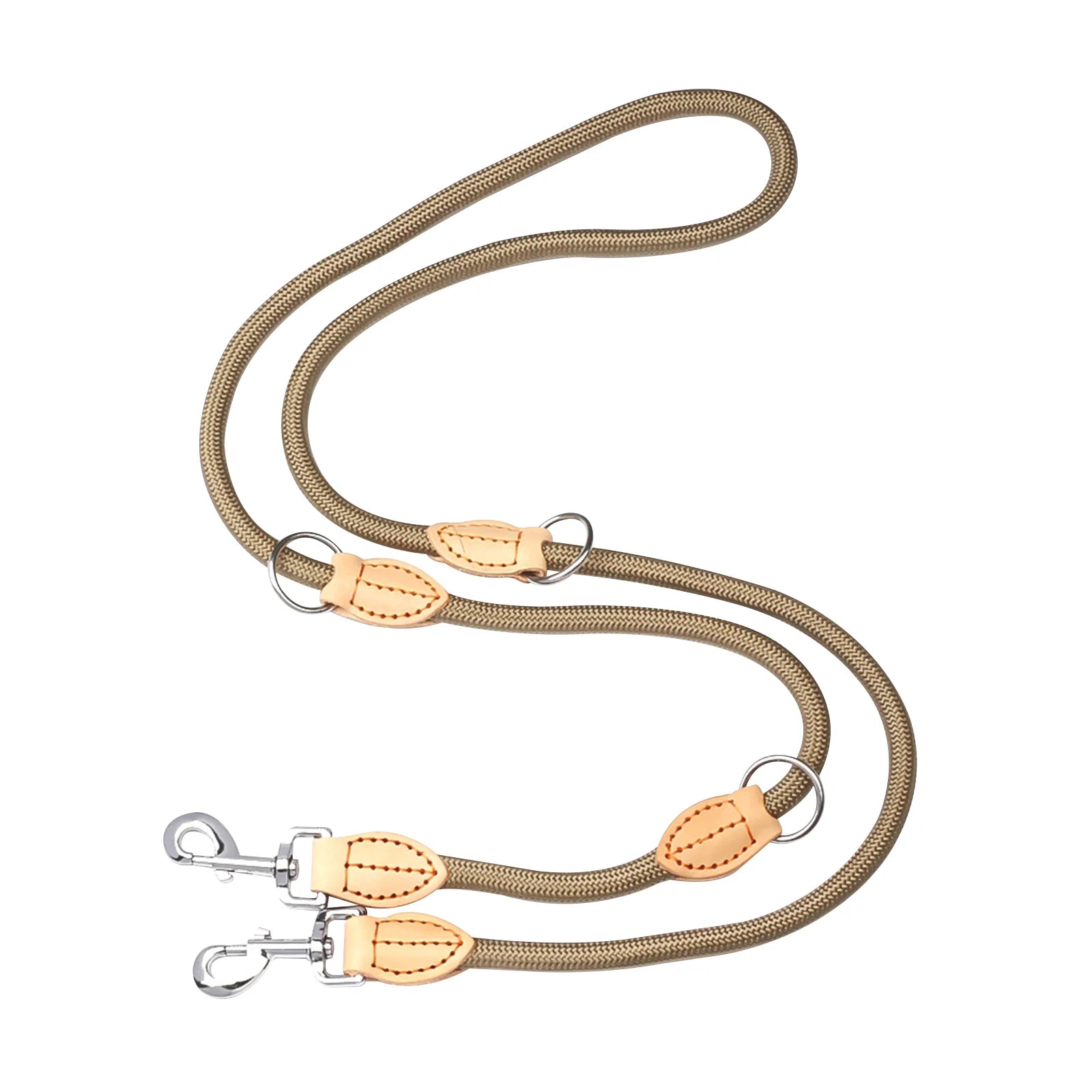 Laisse mains libres, multi-fonction, en Nylon pour chien Oscar et Plume Beige