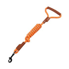 Laisse pour chien en corde orange avec poignée ergonomique pour une prise confortable
