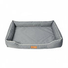 Lit imperméable pour chien gris Oscar et Plume avec bords surélevés pour confort