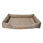 Lit imperméable pour chien couleur beige avec bords rembourrés confortable par Oscar et Plume