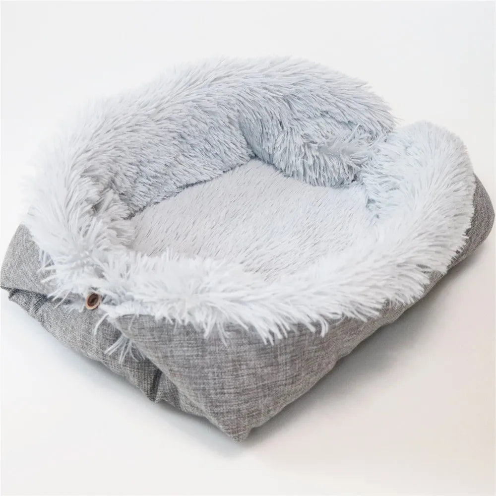 Lit multi position intérieur douillet pour chat Oscar et Plume Gris