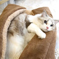 Load image into Gallery viewer, Lit multi position intérieur polaire pour chat Oscar et Plume
