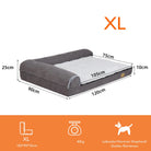 Lit pour chien mémoire de forme Oscar et Plume en taille XL, confortable et spacieux pour les grands chiens.
