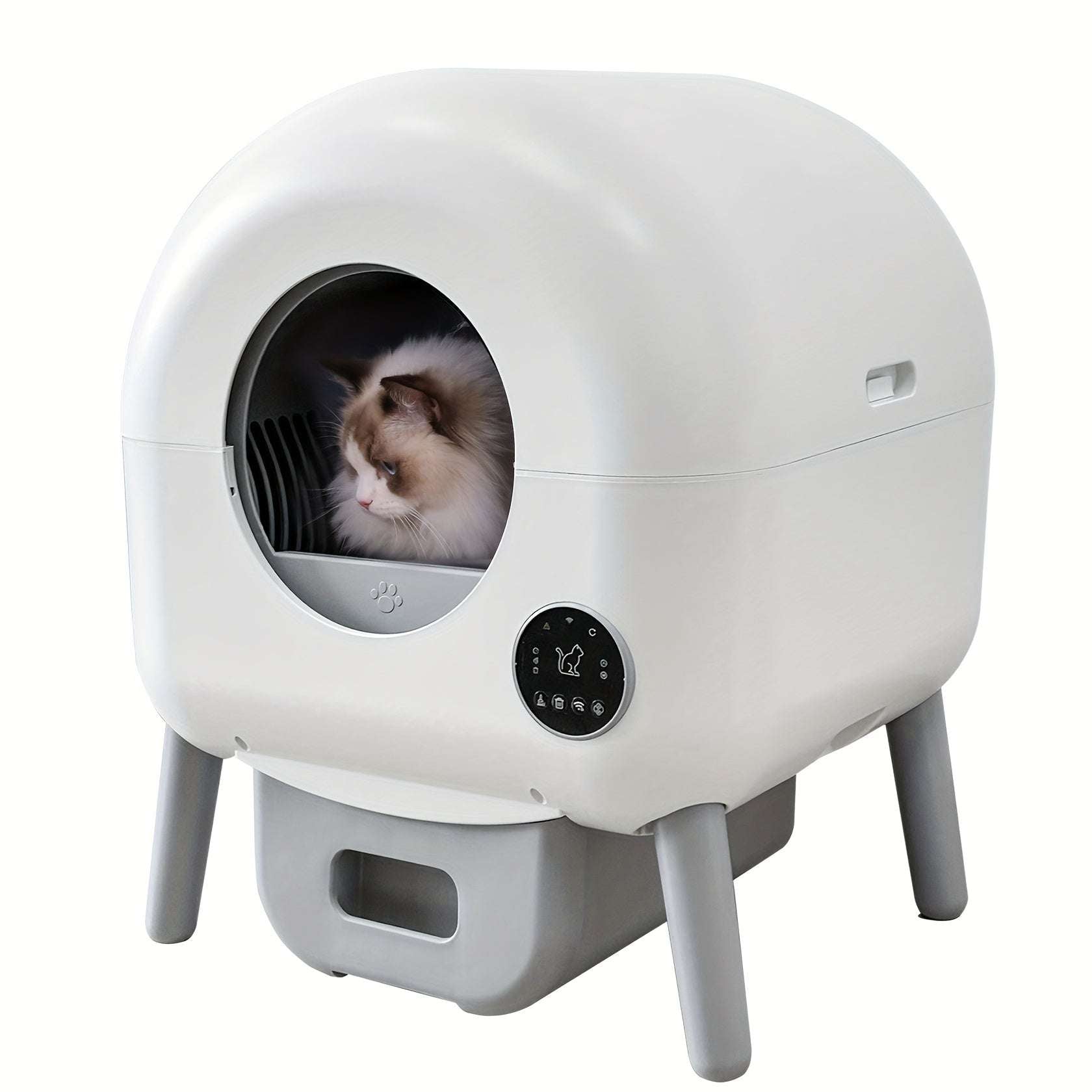 Porte-revues En Forme De Chat Balvi - Design Félin Blanc En Métal, Déco Pratique Pour Salon Ou Bureau