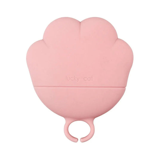 Cuillère en silicone chat chien rose en forme de patte pour nourrir facilement les animaux