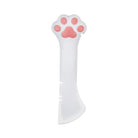 Cuillère en silicone chat chien blanche avec motif patte rose pour alimentation facile des animaux