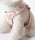 Charger l'image dans la visionneuse de la galerie, Harnais double crochet pour chien en rose avec motif en cœurs pour un confort optimal
