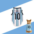 Load image into Gallery viewer, Maillot de football pour chien Argentina F.C. avec le numéro 10 pour les passionnés de sport canins
