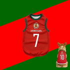 Maillot de football pour chien rouge avec le numéro 7 pour fans de sport canin