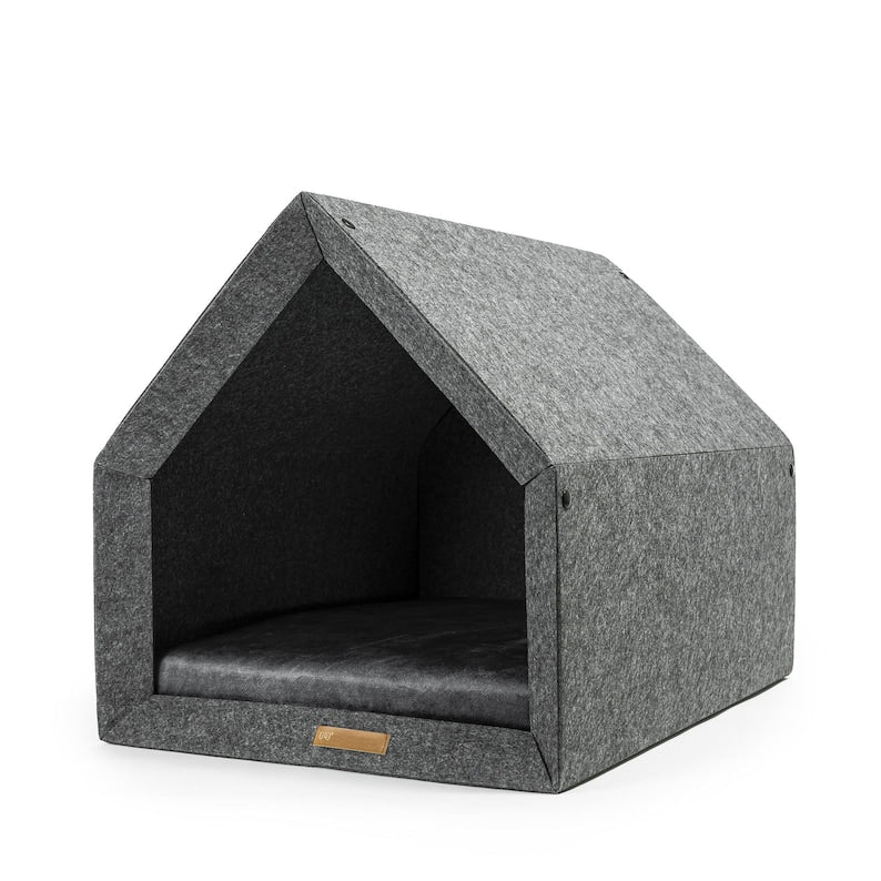 Maison design et écologique pour chien et chat Oscar et Plume S / Gris clair