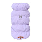 Manteau chaud pour chat chien en violet avec col haut pour protéger du froid