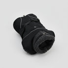 Manteau chaud pour lévrier noir avec doublure en fourrure pour les journées froides