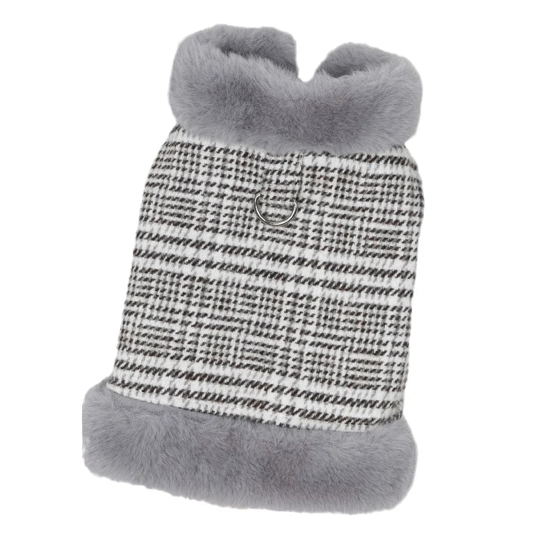 Manteau d'hiver pour petit chien Oscar et Plume Gris / XS : 1.0-1.5kg