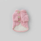 Manteau fausse fourrure petit chien en rose avec boutons pour garder votre animal au chaud