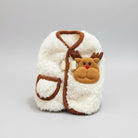 Manteau polaire chien Noël avec poche en forme de renne pour l'hiver