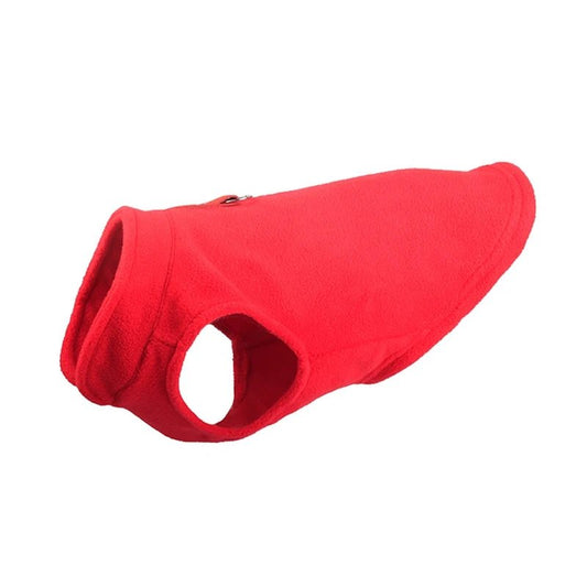 Manteau résistant pour chien en rouge, léger et chaud, idéal pour les promenades par temps frais