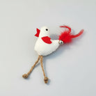 OISEAU interactif pour chat avec plumes rouges et grelot amusant pour divertir votre animal