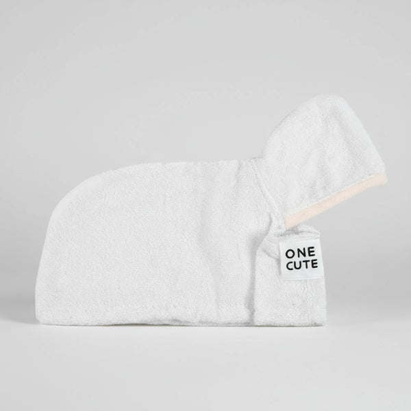 Oscar et Plume serviette blanche à capuche en microfibre ultra douce serviette absorbante pour chien
