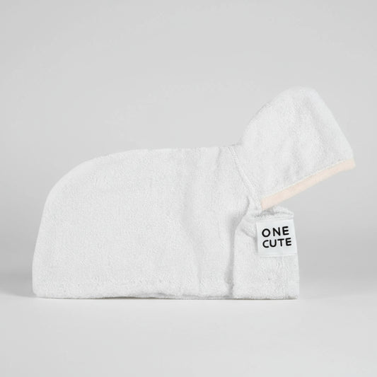 Oscar et Plume serviette blanche à capuche en microfibre ultra douce serviette absorbante pour chien