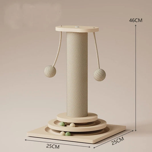 Ensemble Arbre en Sisal et jouet bois pour chat Oscar et Plume 3