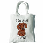 Sac en toile Teckel Oscar et Plume 1